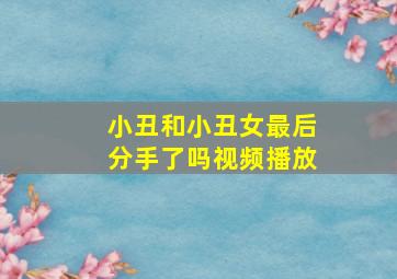 小丑和小丑女最后分手了吗视频播放