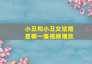 小丑和小丑女结婚是哪一集视频播放