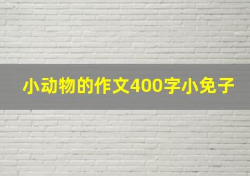 小动物的作文400字小免子