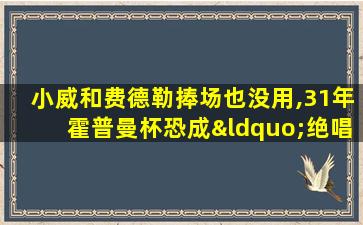 小威和费德勒捧场也没用,31年霍普曼杯恐成“绝唱”