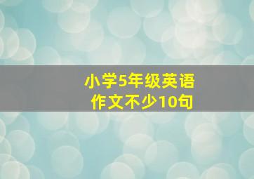 小学5年级英语作文不少10句