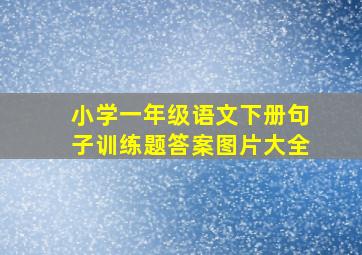 小学一年级语文下册句子训练题答案图片大全