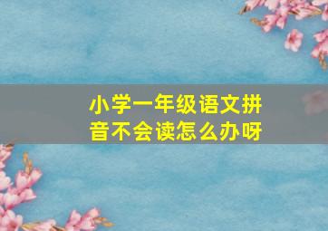 小学一年级语文拼音不会读怎么办呀