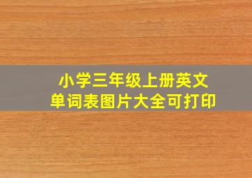 小学三年级上册英文单词表图片大全可打印