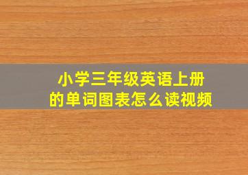 小学三年级英语上册的单词图表怎么读视频