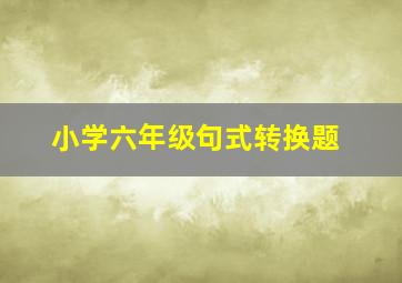 小学六年级句式转换题