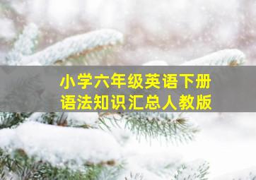 小学六年级英语下册语法知识汇总人教版