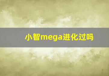 小智mega进化过吗