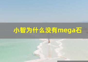 小智为什么没有mega石