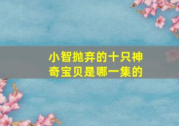 小智抛弃的十只神奇宝贝是哪一集的