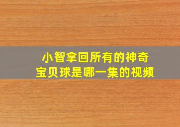 小智拿回所有的神奇宝贝球是哪一集的视频