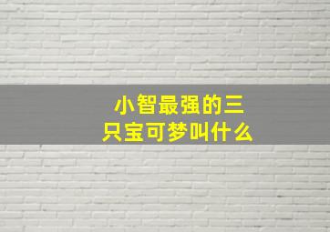 小智最强的三只宝可梦叫什么