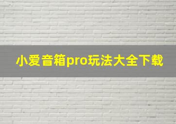 小爱音箱pro玩法大全下载