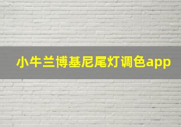 小牛兰博基尼尾灯调色app