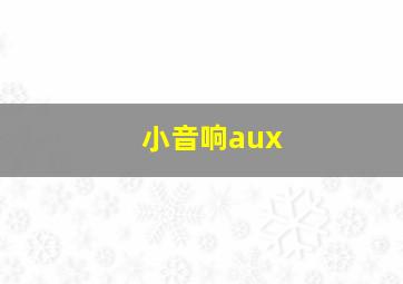 小音响aux