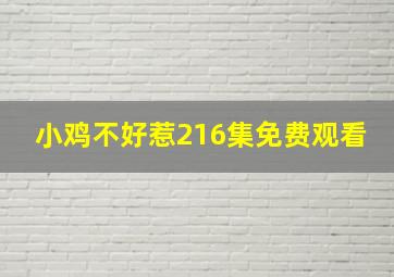 小鸡不好惹216集免费观看