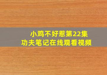 小鸡不好惹第22集功夫笔记在线观看视频