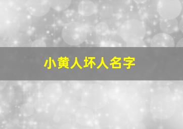 小黄人坏人名字