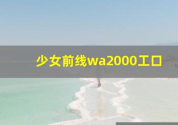 少女前线wa2000工口