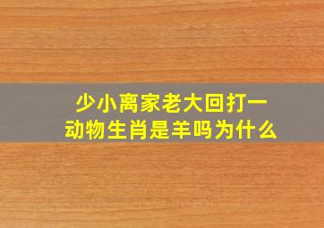 少小离家老大回打一动物生肖是羊吗为什么