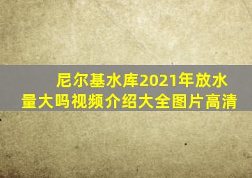 尼尔基水库2021年放水量大吗视频介绍大全图片高清