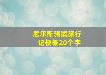 尼尔斯骑鹅旅行记梗概20个字