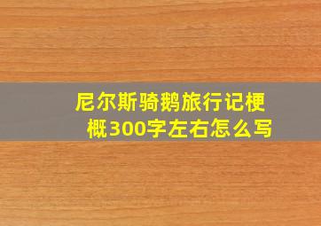 尼尔斯骑鹅旅行记梗概300字左右怎么写