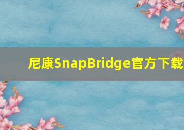 尼康SnapBridge官方下载