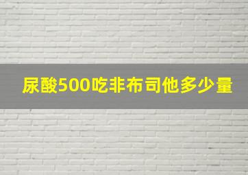 尿酸500吃非布司他多少量