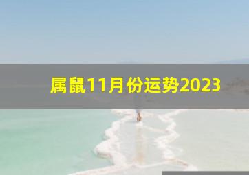 属鼠11月份运势2023