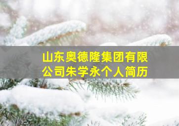 山东奥德隆集团有限公司朱学永个人简历