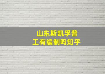 山东斯凯孚普工有编制吗知乎