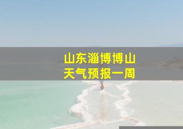 山东淄博博山天气预报一周