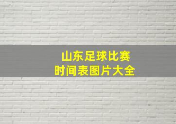 山东足球比赛时间表图片大全