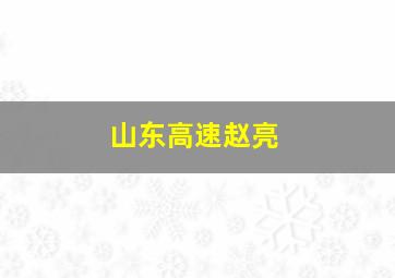 山东高速赵亮