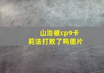 山治被cp9卡莉法打败了吗图片