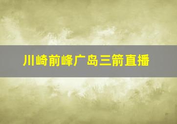 川崎前峰广岛三箭直播