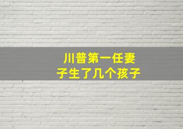 川普第一任妻子生了几个孩子