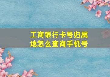 工商银行卡号归属地怎么查询手机号