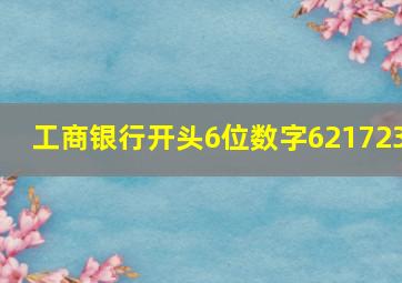 工商银行开头6位数字621723