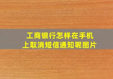 工商银行怎样在手机上取消短信通知呢图片