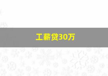 工薪贷30万