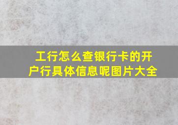 工行怎么查银行卡的开户行具体信息呢图片大全