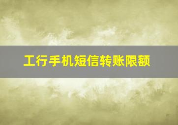 工行手机短信转账限额