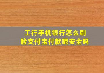 工行手机银行怎么刷脸支付宝付款呢安全吗