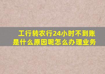 工行转农行24小时不到账是什么原因呢怎么办理业务