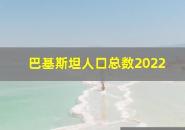 巴基斯坦人口总数2022