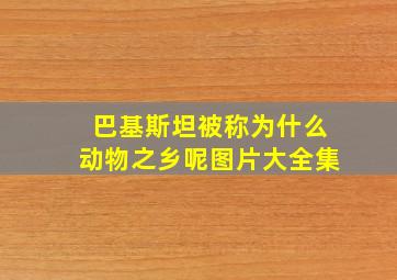 巴基斯坦被称为什么动物之乡呢图片大全集