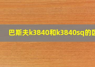 巴斯夫k3840和k3840sq的区别