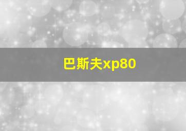 巴斯夫xp80